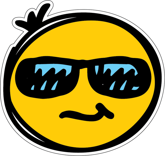 Наклейка (стикер) смайлик