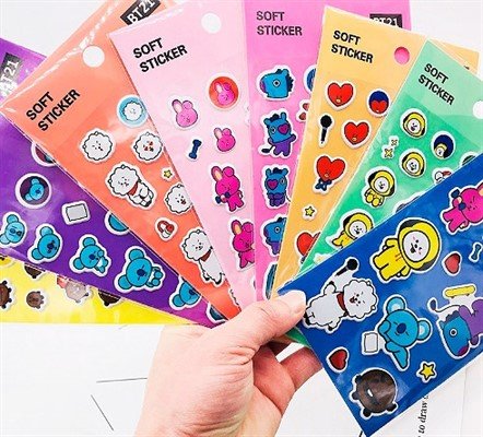 Bt21 cooky наклейки