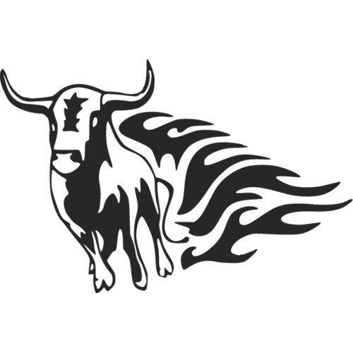 Бык наклейка на машину