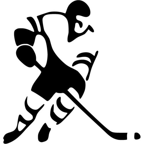 Наклейка хоккеиста на машину