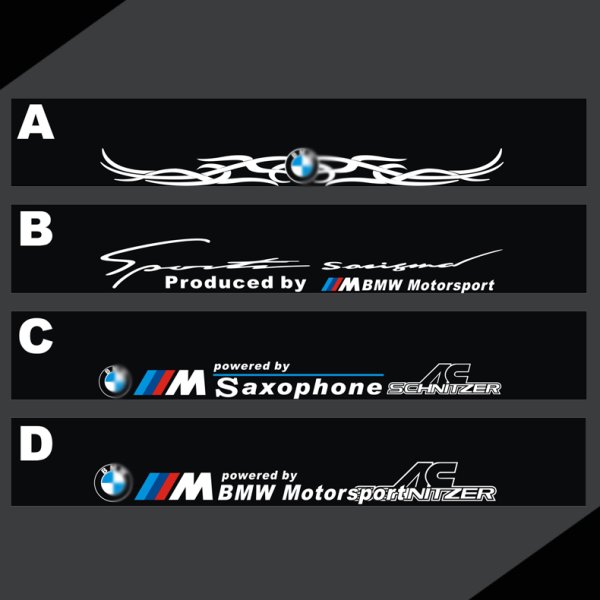 Наклейка на лобовое БМВ