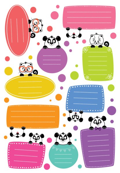 Наклейки на тетради