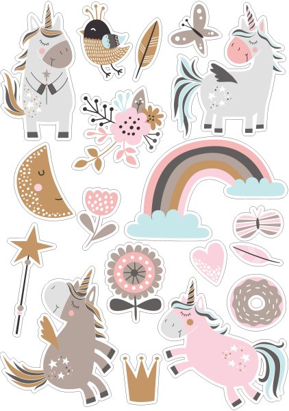 Милые наклейки для скрапбукинга