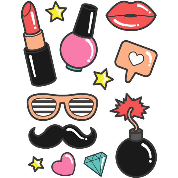 Наклейки на лицо стразы