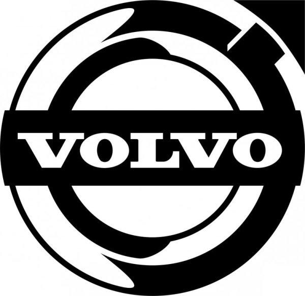 Наклейка черная Volvo