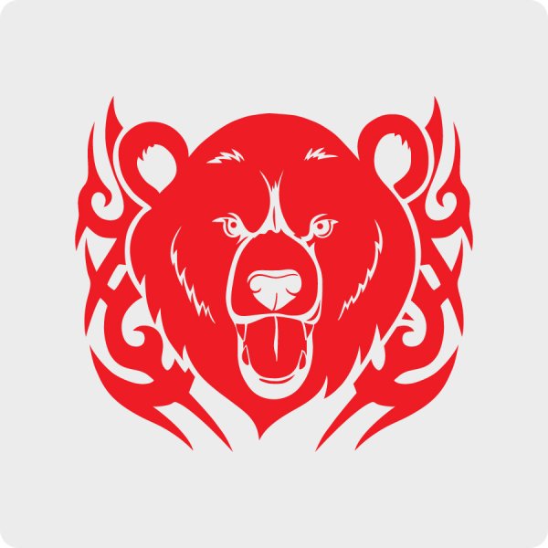 Наклейка медведь