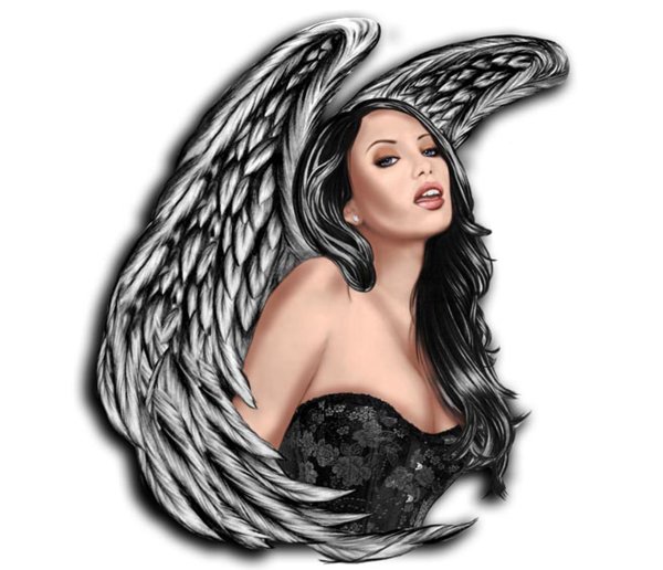 Наклейка девушка ангел