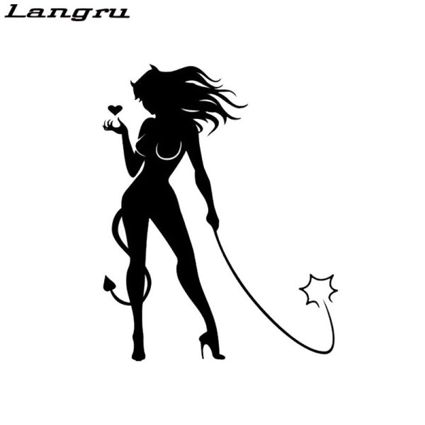 Трафарет девушки на авто