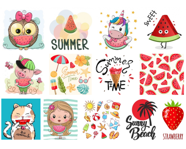 Летние наклейки