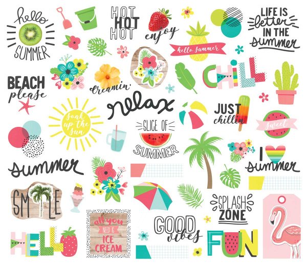 Летние Стикеры для ежедневника