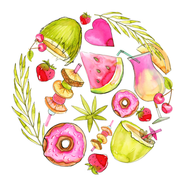 Летние наклейки