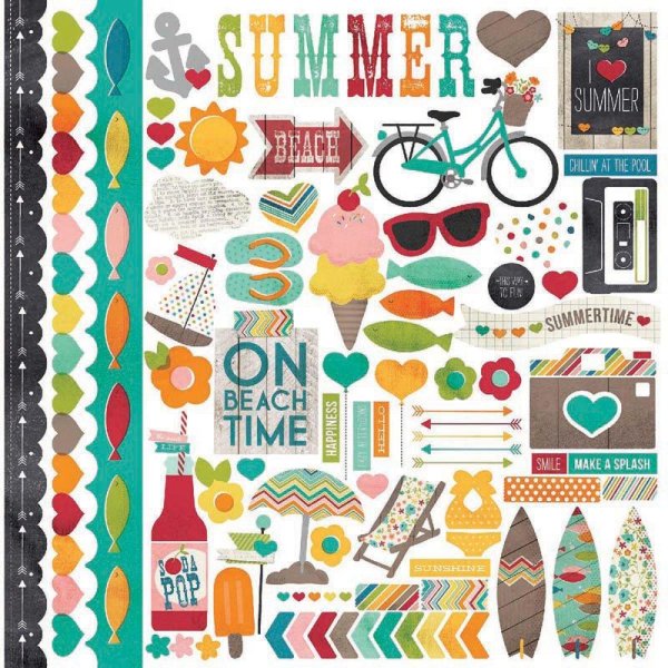 Летние наклейки для ежедневника