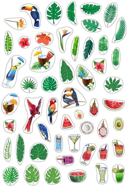 Стикеры тропические