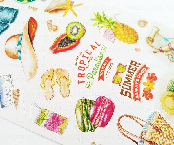 Маленькие летние наклейки