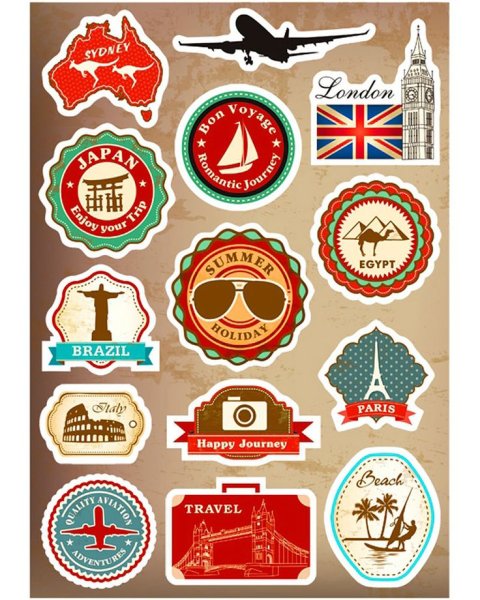 Наклейки Travel