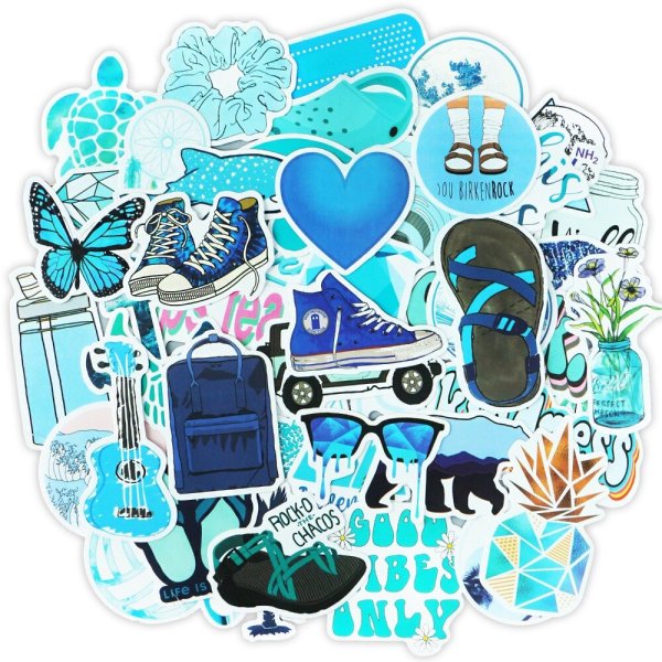 Наклейки для распечатки бирюзовые