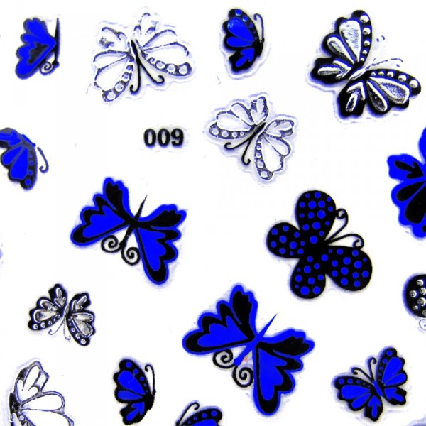 Наклейки голубых цветов