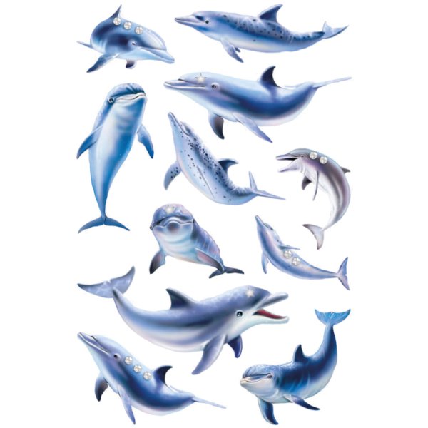 Светло-голубые Стикеры японские