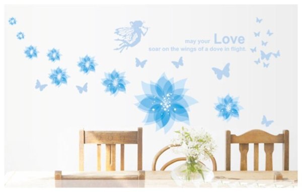 Красивые синие наклейки