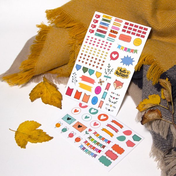Набор стикеров осень