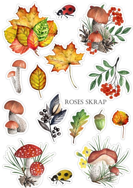 Осенние наклейки для детей