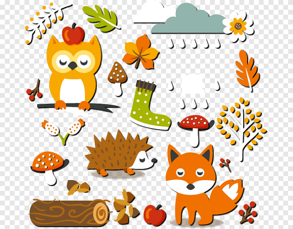 Набор наклеек осень