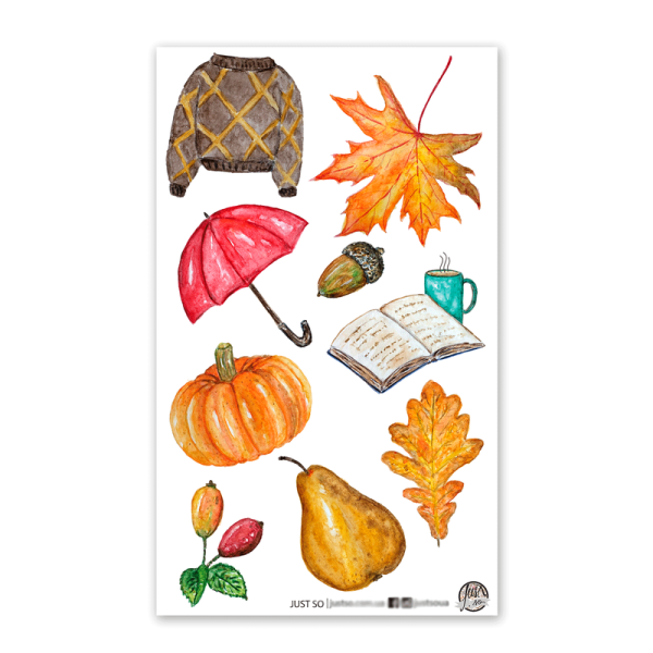Маленькие осенние наклейки