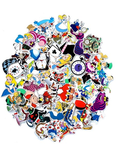 Наклейки Алиса в стране чудес