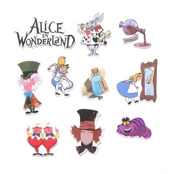 Марки-Стикеры "Алиса в стране чудес"