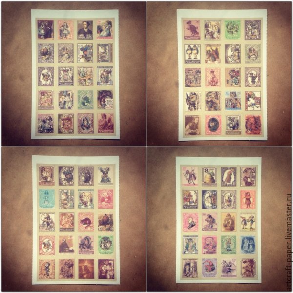 Наклейки Алиса в стране чудес