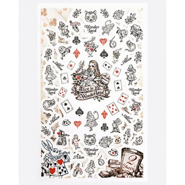 Наклейки Алиса в стране чудес