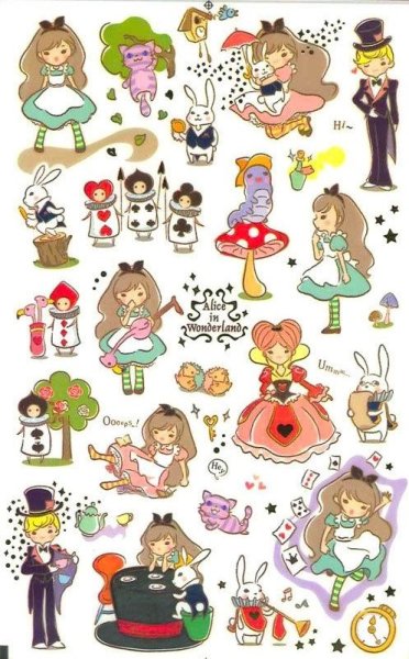 Персонажи из Алисы в стране чудес рисунки