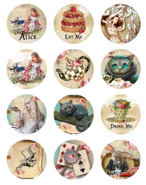 Марки почтовые Алиса в стране чудес