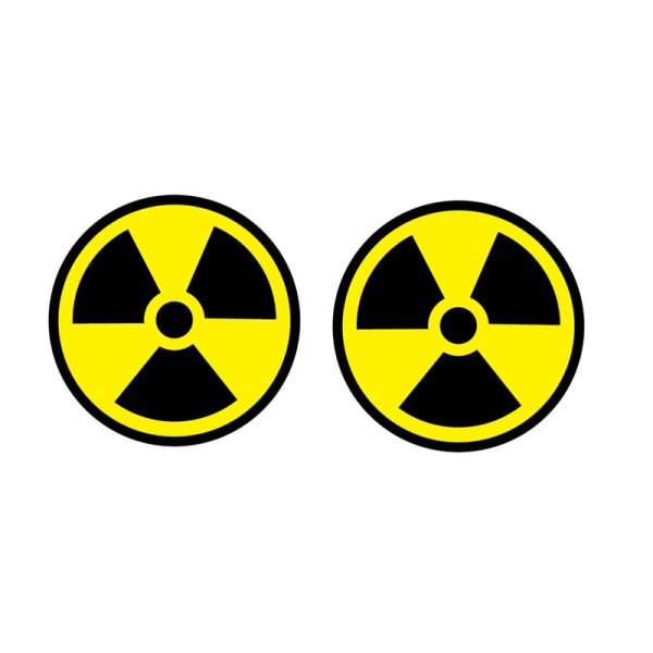 Наклейки радиоактивно