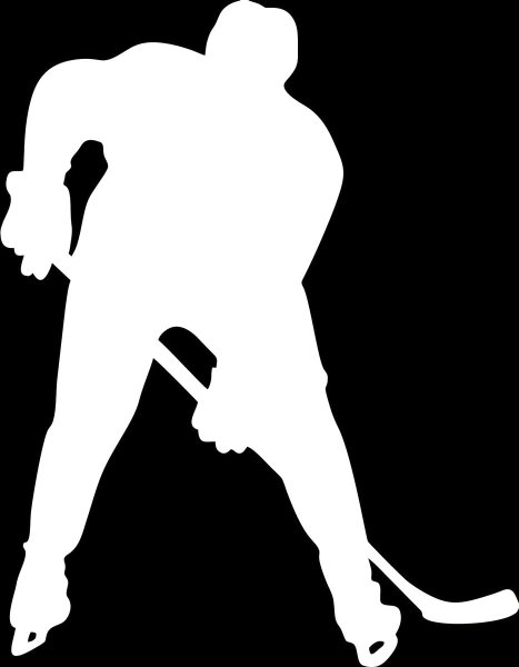 Наклейка хоккеиста на машину