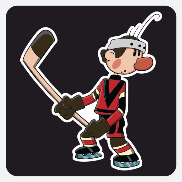 Наклейка" хоккеист"