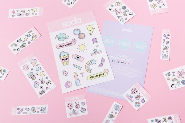 Наклейки Soda косметика