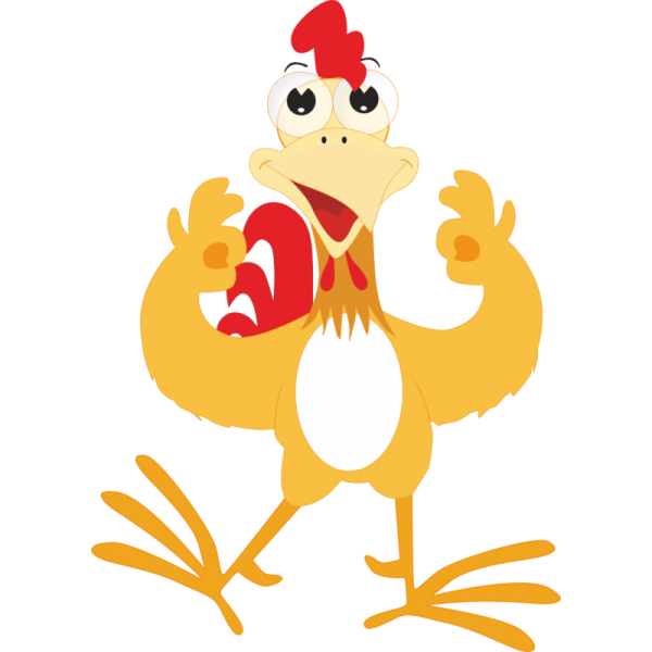 Наклейка на машину курица