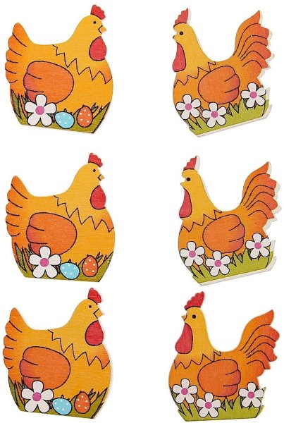 Расписная деревянная курица