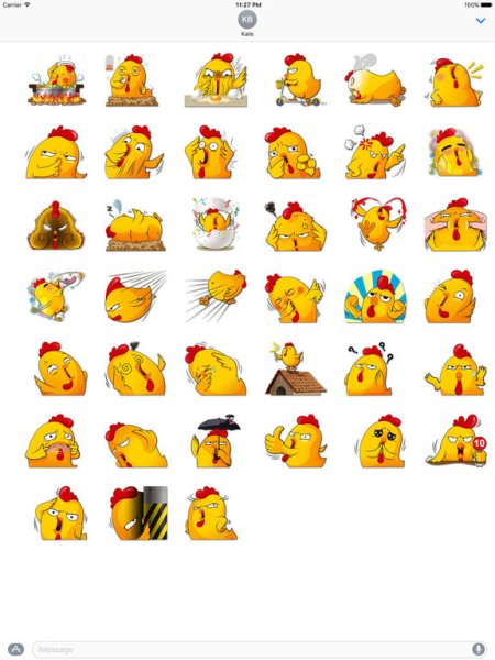 Наклейка курица