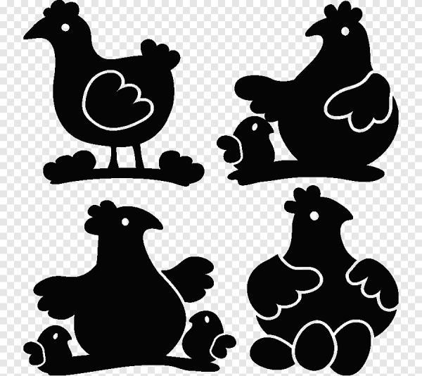 Курочка силуэт