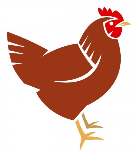 Наклейка курица