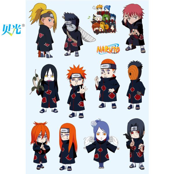 Наклейки Наруто Чиби Акацуки