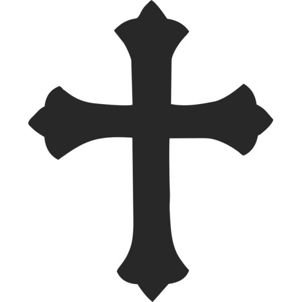 Крест черно белый