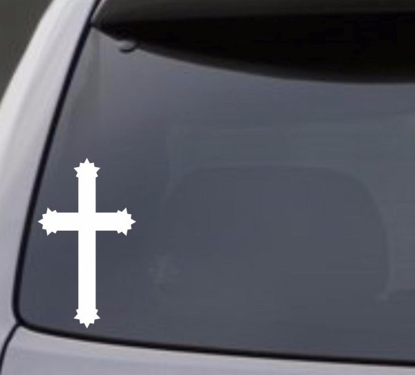 Наклейка на автомобиль крестик