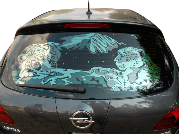 Винил на заднее стекло автомобиля