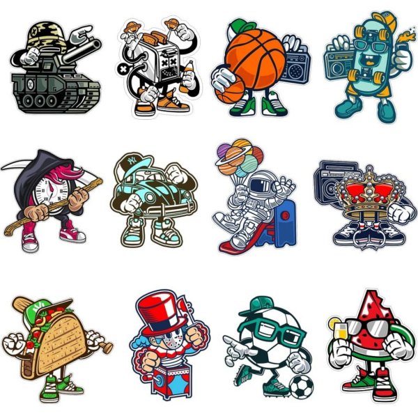 Мультяшные арт наклейки