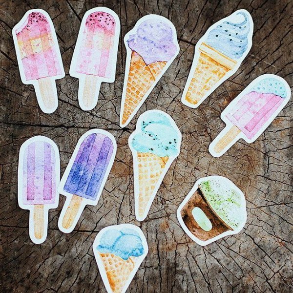 Стикеры мороженое