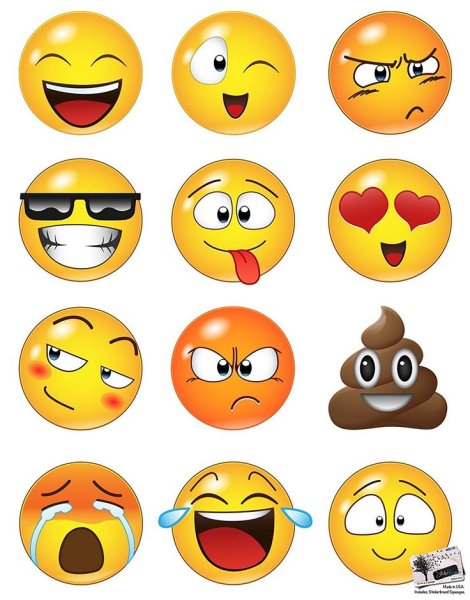 Самодельные наклейки ЭМОДЖИ