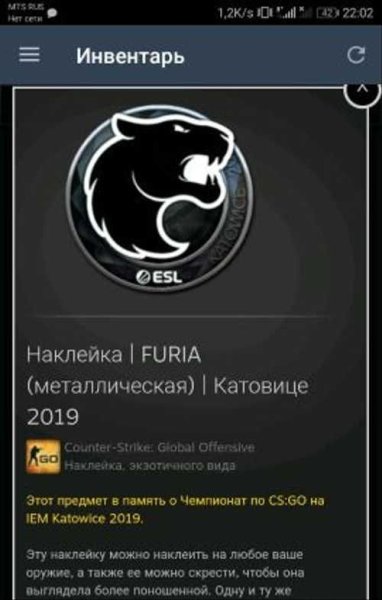 Furia наклейка